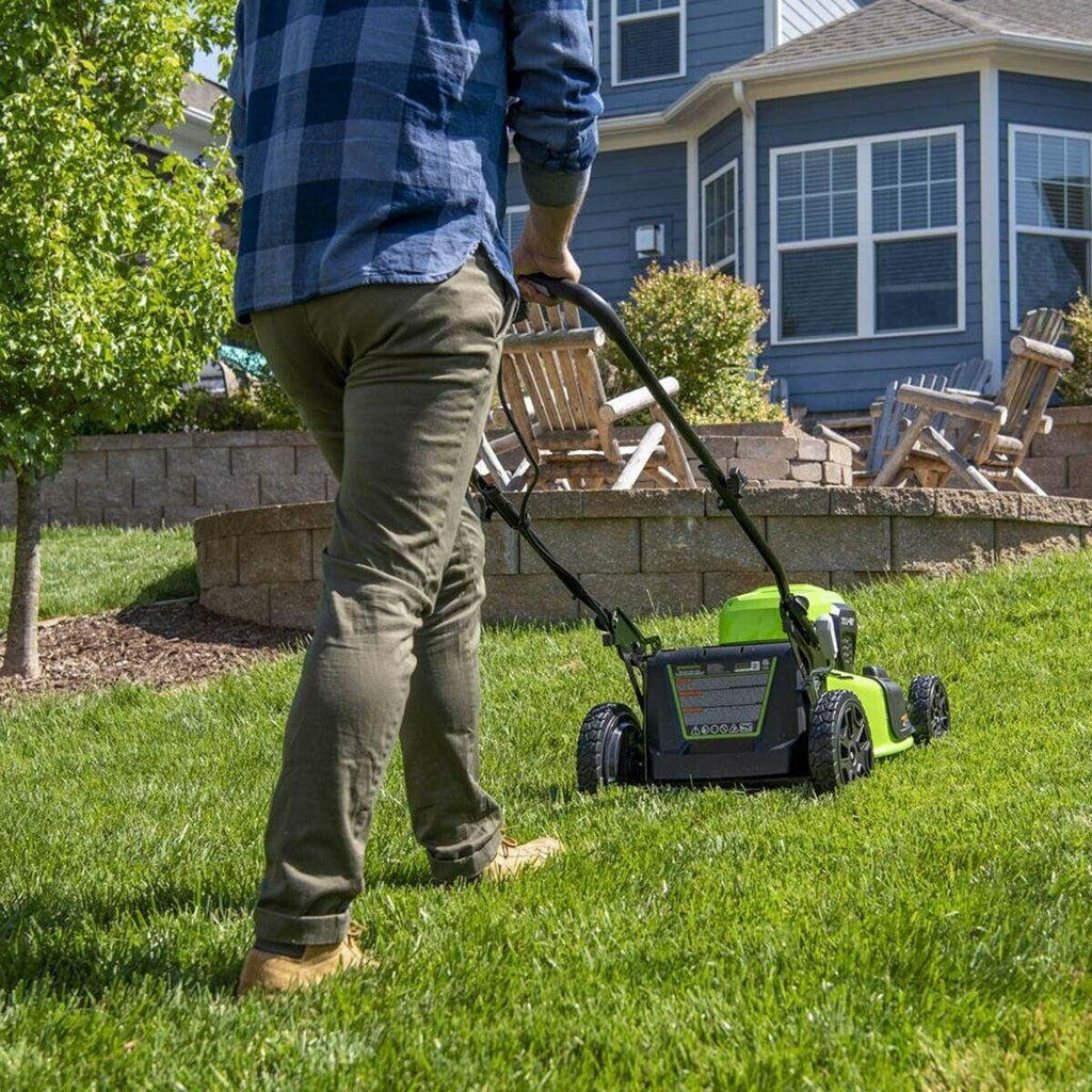 48V 20 inch Cordless Lawn Mower with 2x 4Ah Battery and Dual Charger