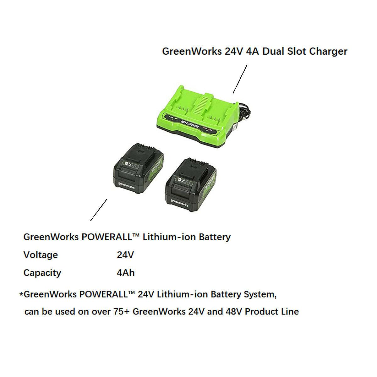 48V 20 inch Cordless Lawn Mower with 2x 4Ah Battery and Dual Charger