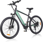 GELEISEN Electric Bike Electric Mountain Bike 26", 350W Electric Bikes for Adults with 36V/10Ah Removable Battery, Lightweight Ebike with Smart LCD Display, Suspension Fork and  7 Speed Gears