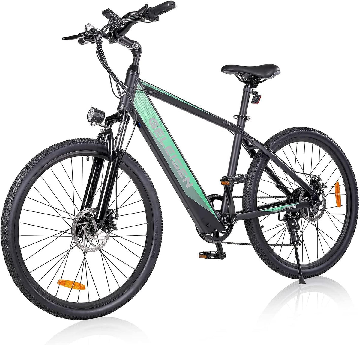 GELEISEN Electric Bike Electric Mountain Bike 26", 350W Electric Bikes for Adults with 36V/10Ah Removable Battery, Lightweight Ebike with Smart LCD Display, Suspension Fork and  7 Speed Gears