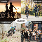 GELEISEN Electric Bike Electric Mountain Bike 26", 350W Electric Bikes for Adults with 36V/10Ah Removable Battery, Lightweight Ebike with Smart LCD Display, Suspension Fork and  7 Speed Gears