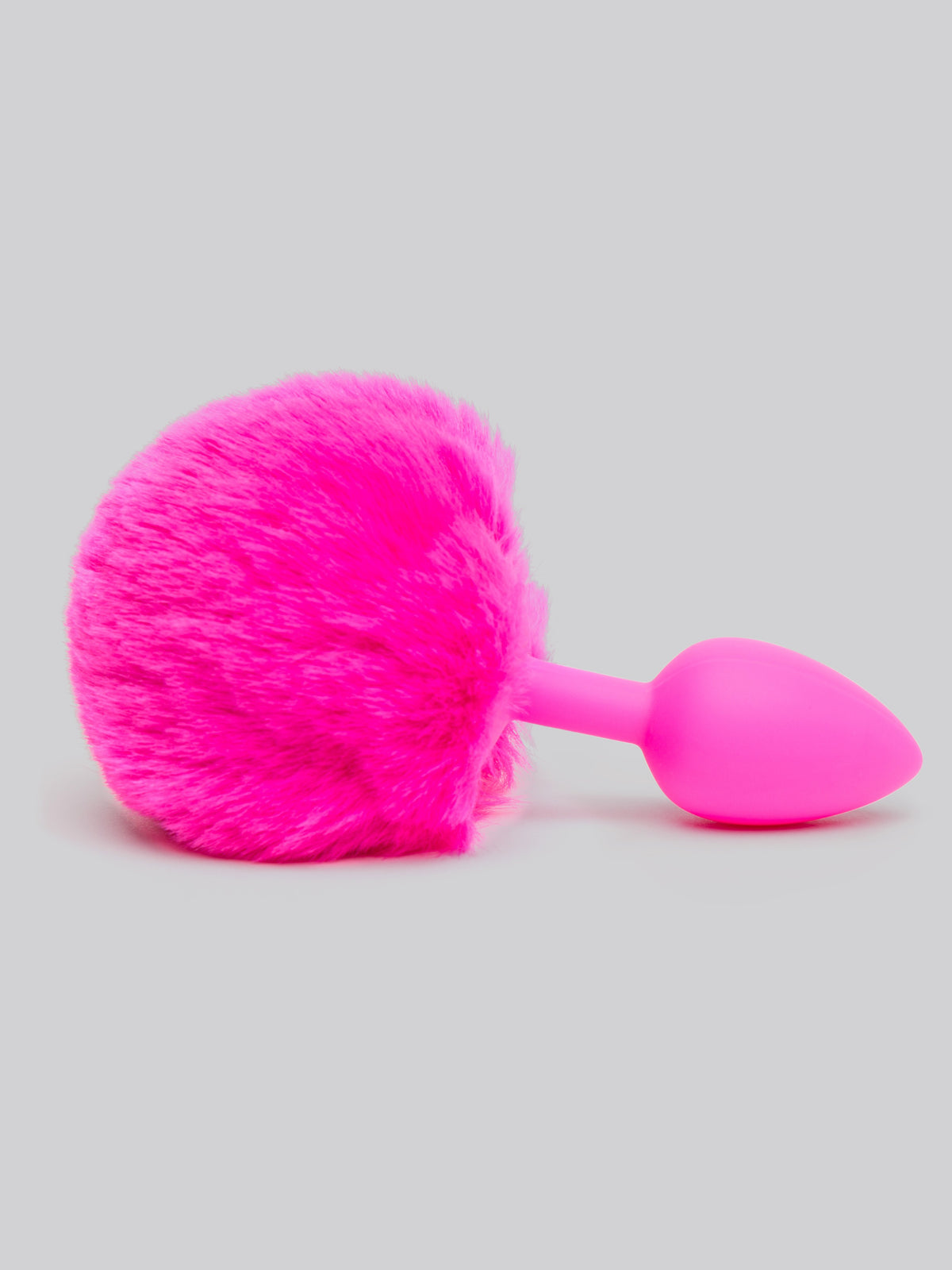 Playful Silicone Small Bunny Tail Butt Plug, Pink