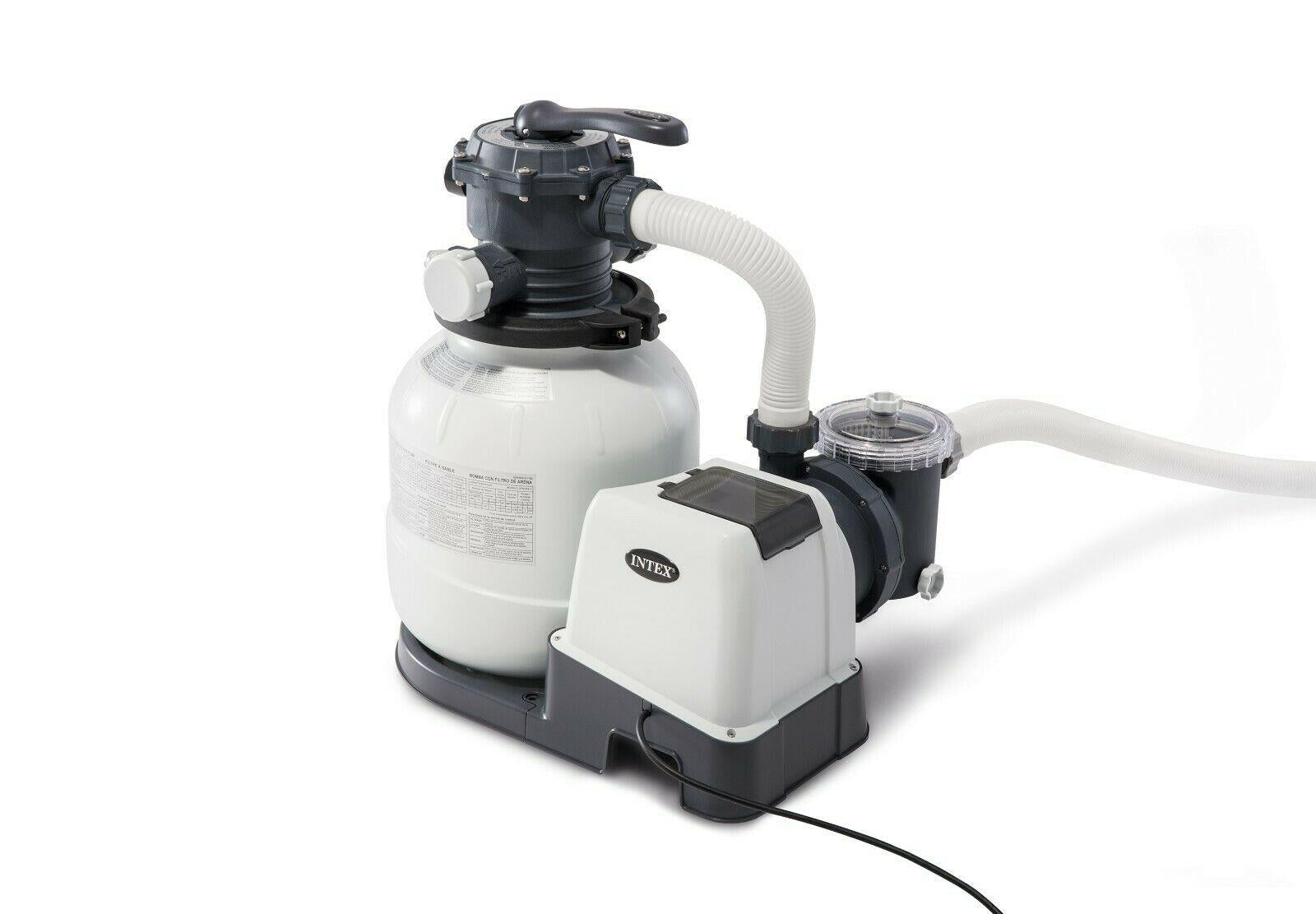 intex krystal clear 2100 gph above ground easy set pool sand filter pump 26645eg