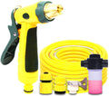 Garden Hoses Expandable Garden Hose Water Hose, Leakproof Expanding Flexible Outdoor Yard Hose with Solid Brass Fittings (Color : Yellow, Size : 15m)