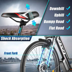 VIVI 26''Electric Bike 350W  Low-Step Thru City Cruiser Bicycle with Carrier Rack Professional 7 Speed, Electric Commuter Bike Hybrid Ebike for Women Senior Gift