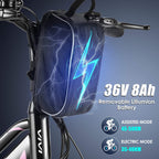 VIVI 26''Electric Bike 350W  Low-Step Thru City Cruiser Bicycle with Carrier Rack Professional 7 Speed, Electric Commuter Bike Hybrid Ebike for Women Senior Gift