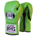 Cleto Reyes Official Lace Up Competition Boxing Gloves - 8 oz. - Citrus Green