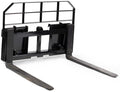 titan attachments hd skid steer pallet fork attachment, 48" fork blades, rate 5,500 lb, quick tach tractor loader