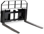titan attachments hd skid steer pallet fork attachment, 48" fork blades, rate 5,500 lb, quick tach tractor loader