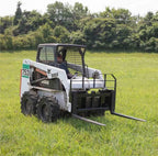 titan attachments hd skid steer pallet fork attachment, 48" fork blades, rate 5,500 lb, quick tach tractor loader