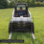 titan attachments hd skid steer pallet fork attachment, 48" fork blades, rate 5,500 lb, quick tach tractor loader