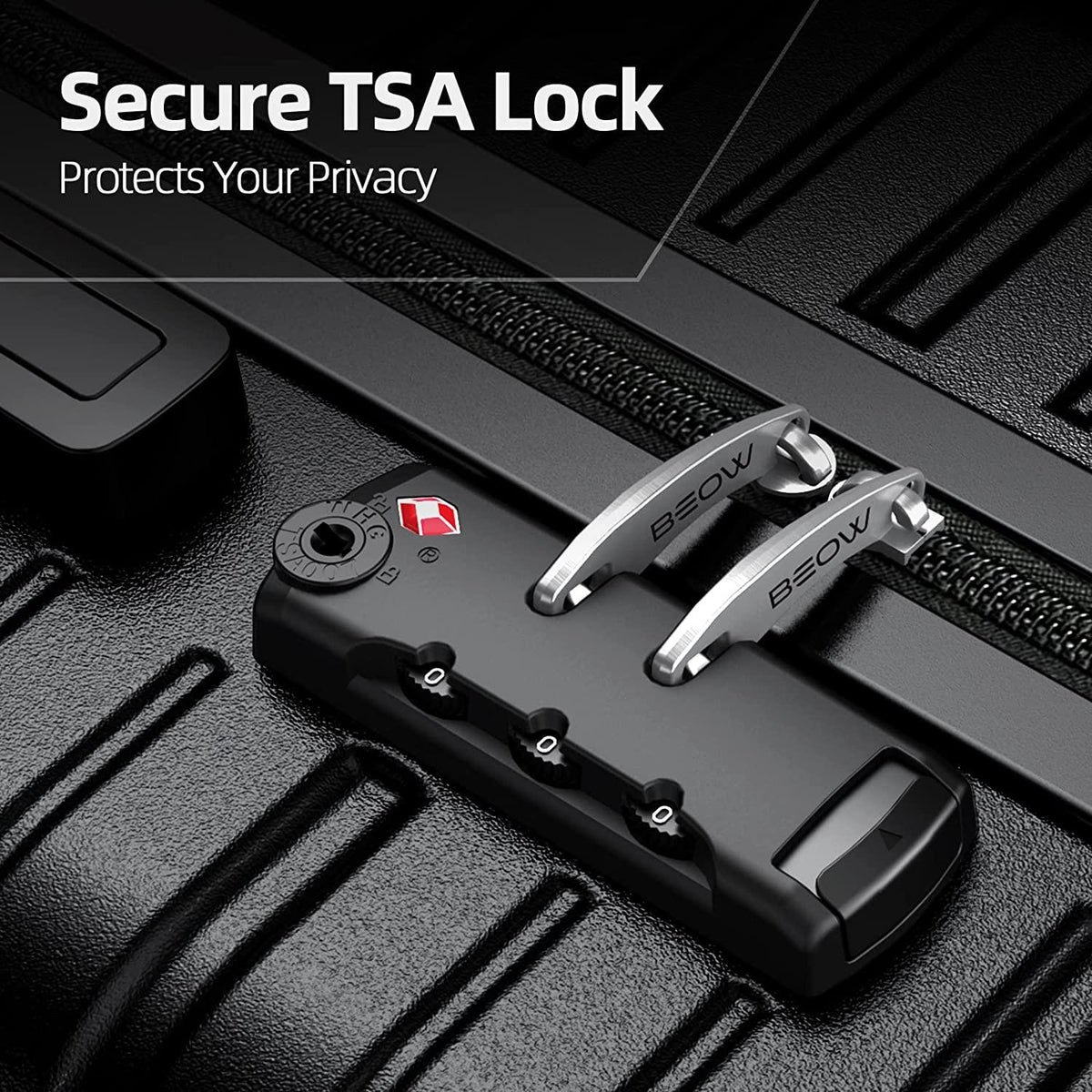 Expandable Luggage Sets Clearance 3 Piece Hardshell Lightweight PC+ABS Suitcase Spinner Wheels TSA Lock Black
