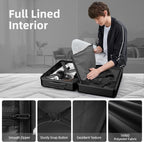 Expandable Luggage Sets Clearance 3 Piece Hardshell Lightweight PC+ABS Suitcase Spinner Wheels TSA Lock Black
