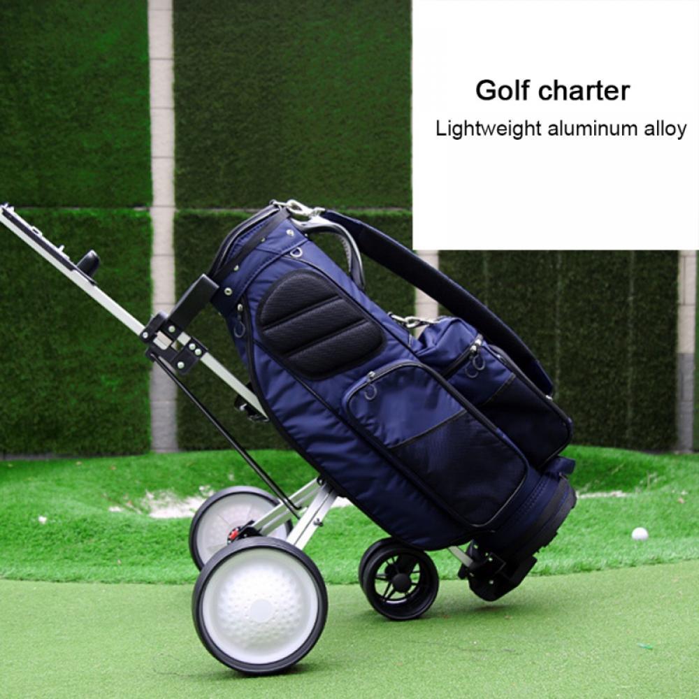 Professional Folding Golf Bag Trolley Outdoor Sports Travel Airport BaggaCheck Carrier Cart Stroller Golf Pitch Tool Supplies