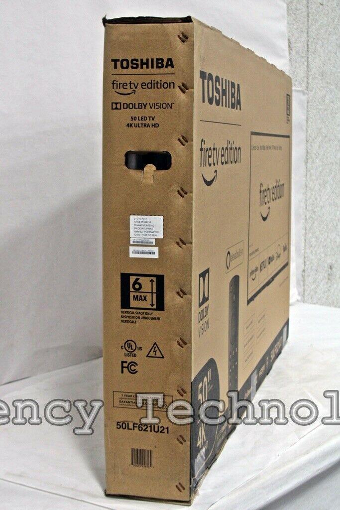 toshiba 50" class led 4k uhd smart fire tv | 50lf621u21 | black | factory sealed