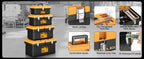 Tool Box | 4 In 1 Toolbox Set | 8 Removable Tool Box Organizers | 15”+17”+19”+21” | Lockable Portable Tool Boxes | Mini/Small/LarToolboxes | GaraStoraTools | Home/Professional | Hand/Power