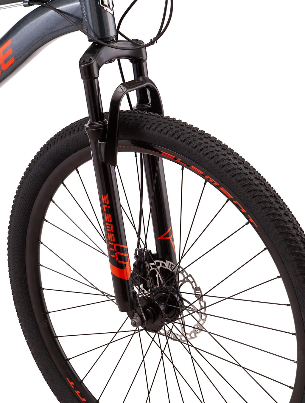 Mongoose Durham mountain bike, 21 speeds, 29-inch wheels, gray, mens style