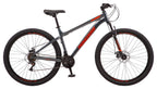 Mongoose Durham mountain bike, 21 speeds, 29-inch wheels, gray, mens style