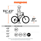 Mongoose LedX2 Suspension Mountain Bike, 8 Speeds, 29-In. Wheels, Gray