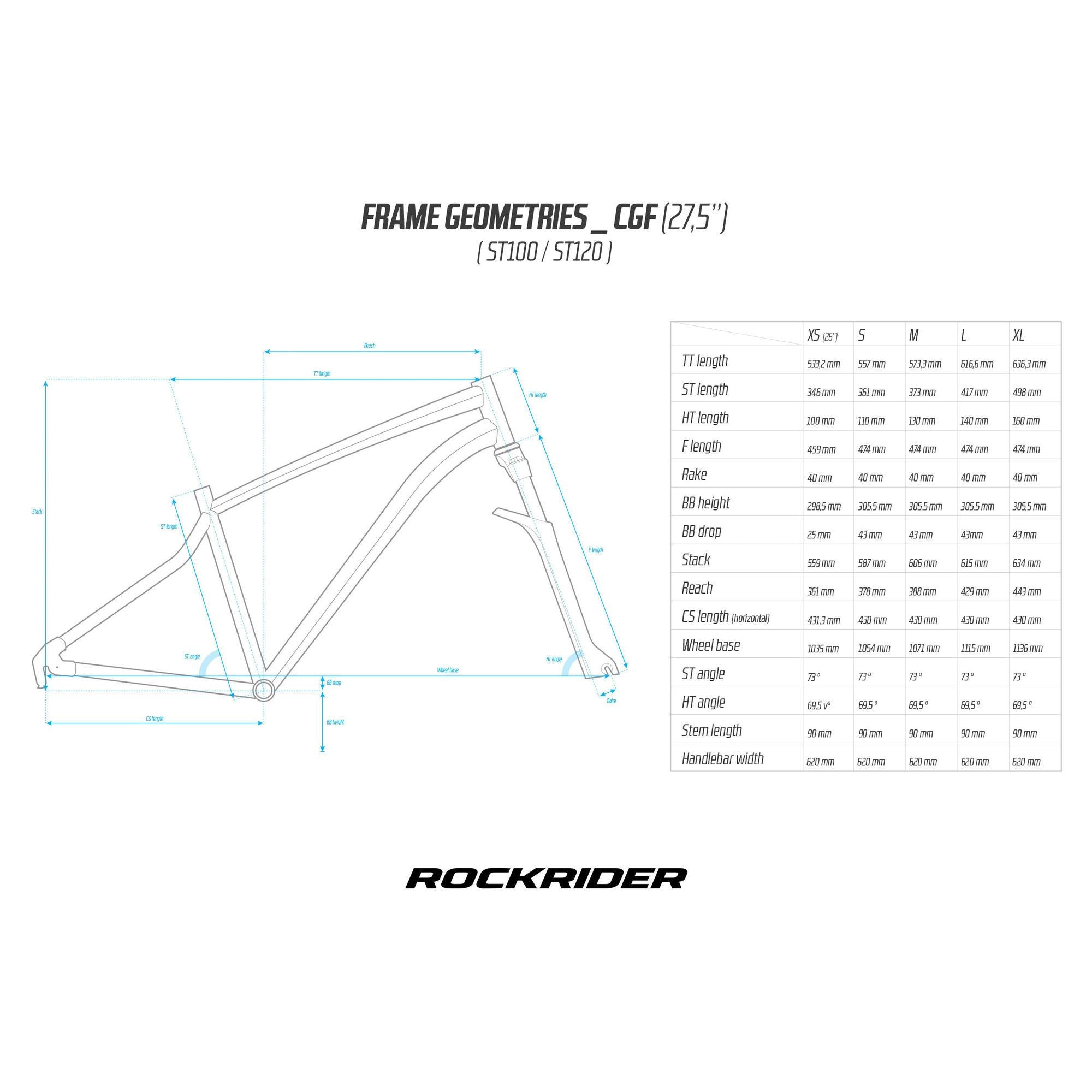 Decathlon - Rock rider ST100, Mountain Bike, 27.5 In., Black, Small