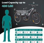 MOONCOOL 24 Inch Adult Mountain Bike 7 Speed 3 Wheel Bike Mountain Tricycle Cruiser Trike with Basket