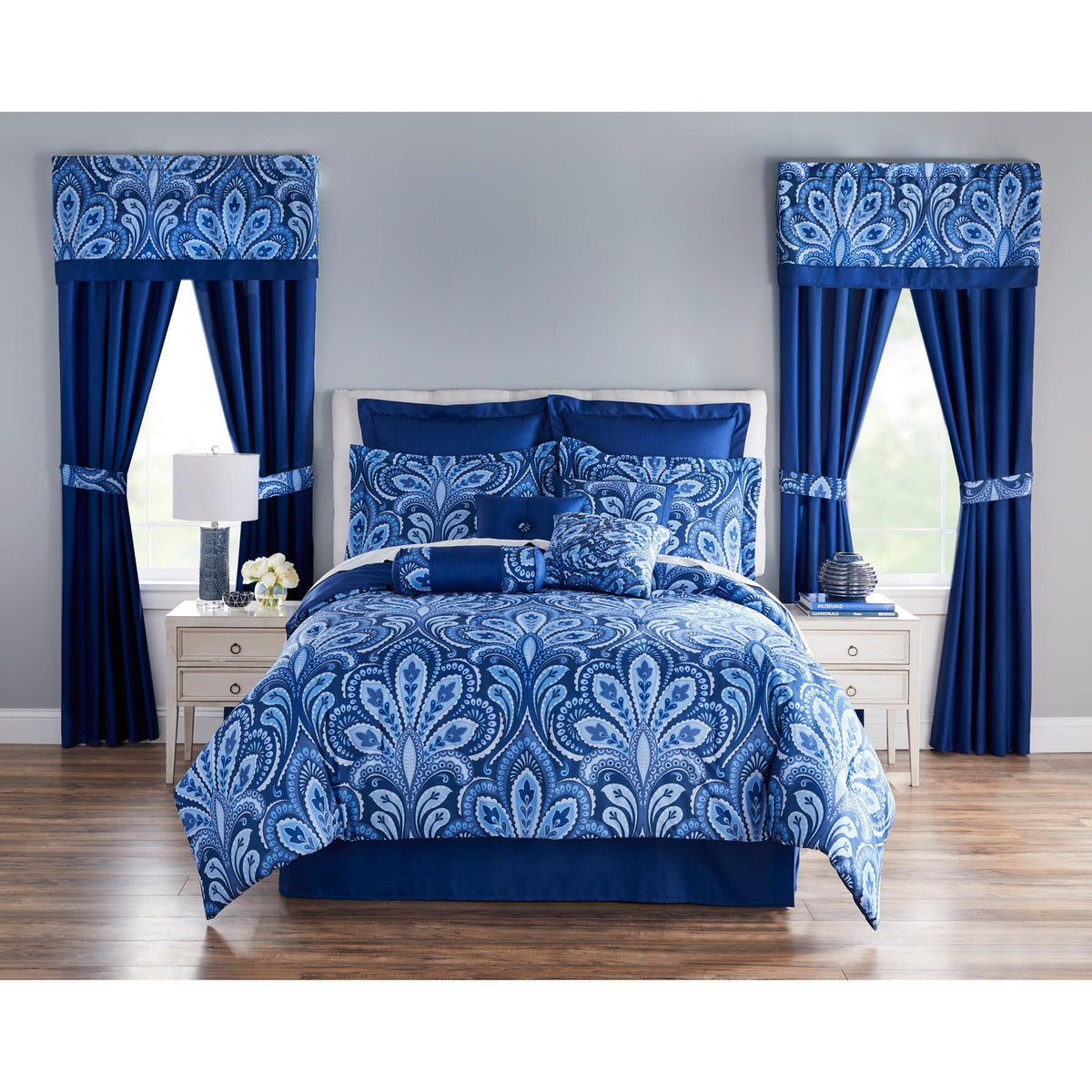 Brylanehome James 20 Piece Comforter Set - Twin, Blue