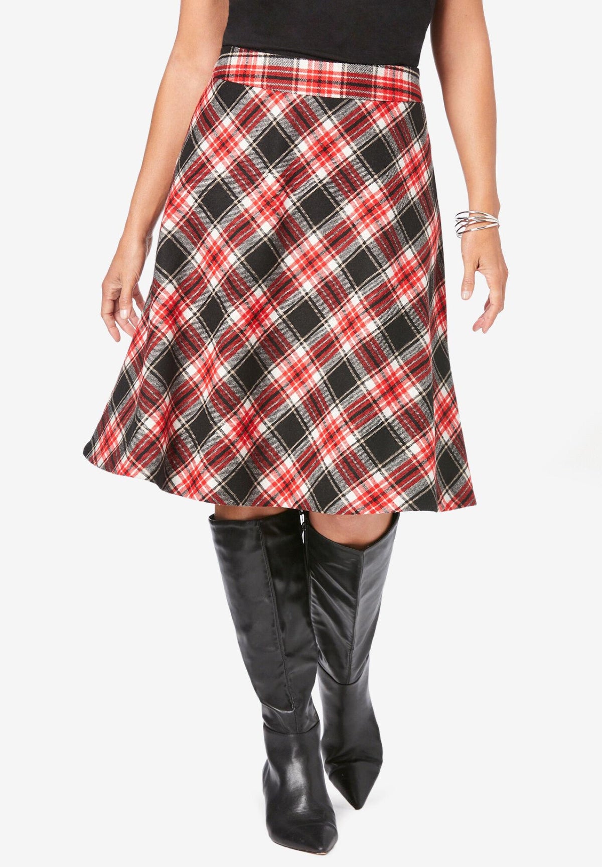 wool-blend skirt