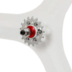 DNYSYSJ 700c 3 Spoke Fixed Gear Bike Rims Set Single Speed Bike Front&amp;Rear Set White