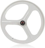 DNYSYSJ 700c 3 Spoke Fixed Gear Bike Rims Set Single Speed Bike Front&amp;Rear Set White