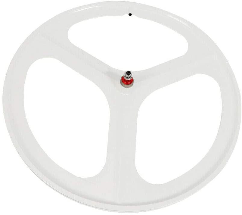 DNYSYSJ 700c 3 Spoke Fixed Gear Bike Rims Set Single Speed Bike Front&amp;Rear Set White