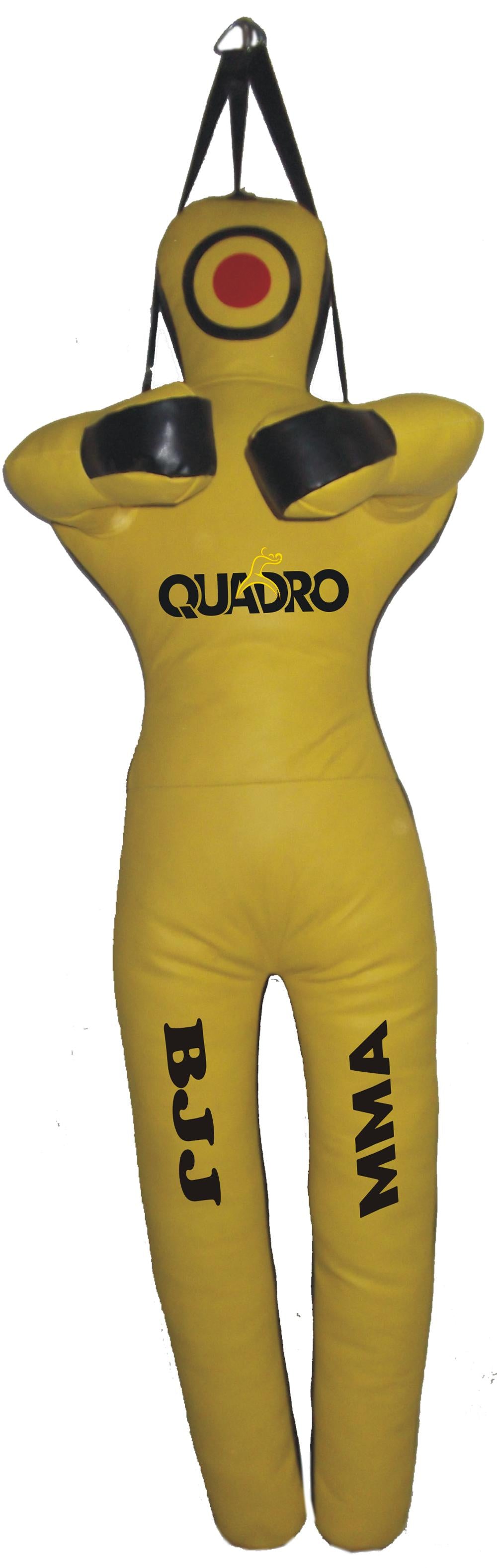 QUADRO MMA Martial Arts Grappling Dummy Jiu Jitsu Standing Position Punching Bag Yellow - 59 inches