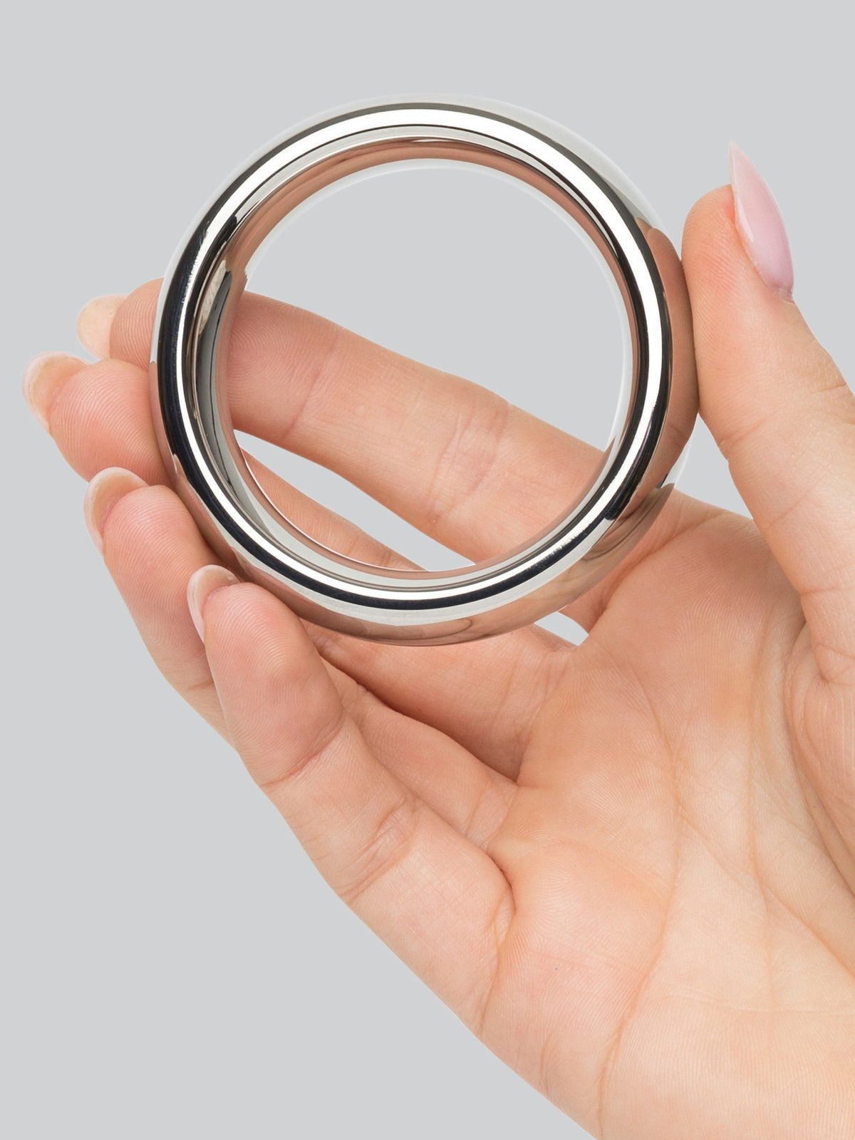 DOMINIX Deluxe 1.9 Inch Stainless Steel Donut Cock Ring, Silver