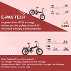 eAhora Electric Bike X7 Plus 750W Fat Tires Electric Bicycle 48V 14AH Electric Bikes for Adults Foldable Frame Commuting Ebikes Dual Hydraulic Brakes Cruise Control System 20 Inch Wheel 8-Speed
