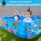 GoFloats Disney Pixar 8’ x 6’ Inflatable Pool Swimming Pool for Kids and Adults – Choose Between Cars, Frozen, Finding Nemo and