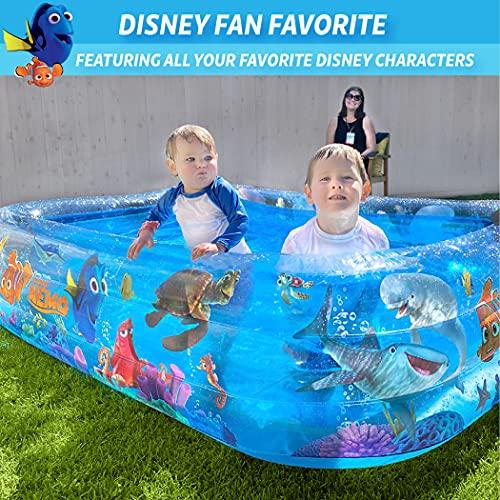 GoFloats Disney Pixar 8’ x 6’ Inflatable Pool Swimming Pool for Kids and Adults – Choose Between Cars, Frozen, Finding Nemo and