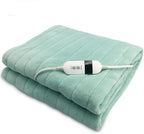 Electric Blanket Heated Throw Size Blanket With Dual Controllers 84"X90" 5+1 High Heat Settings&amp;10Hrs Auto Off Home Office Use (Apple Green)