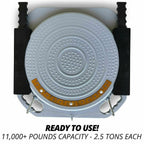 2 Wheel Alignment Turntable Turn Plates 10,000 Pounds Capacity + bridblocks