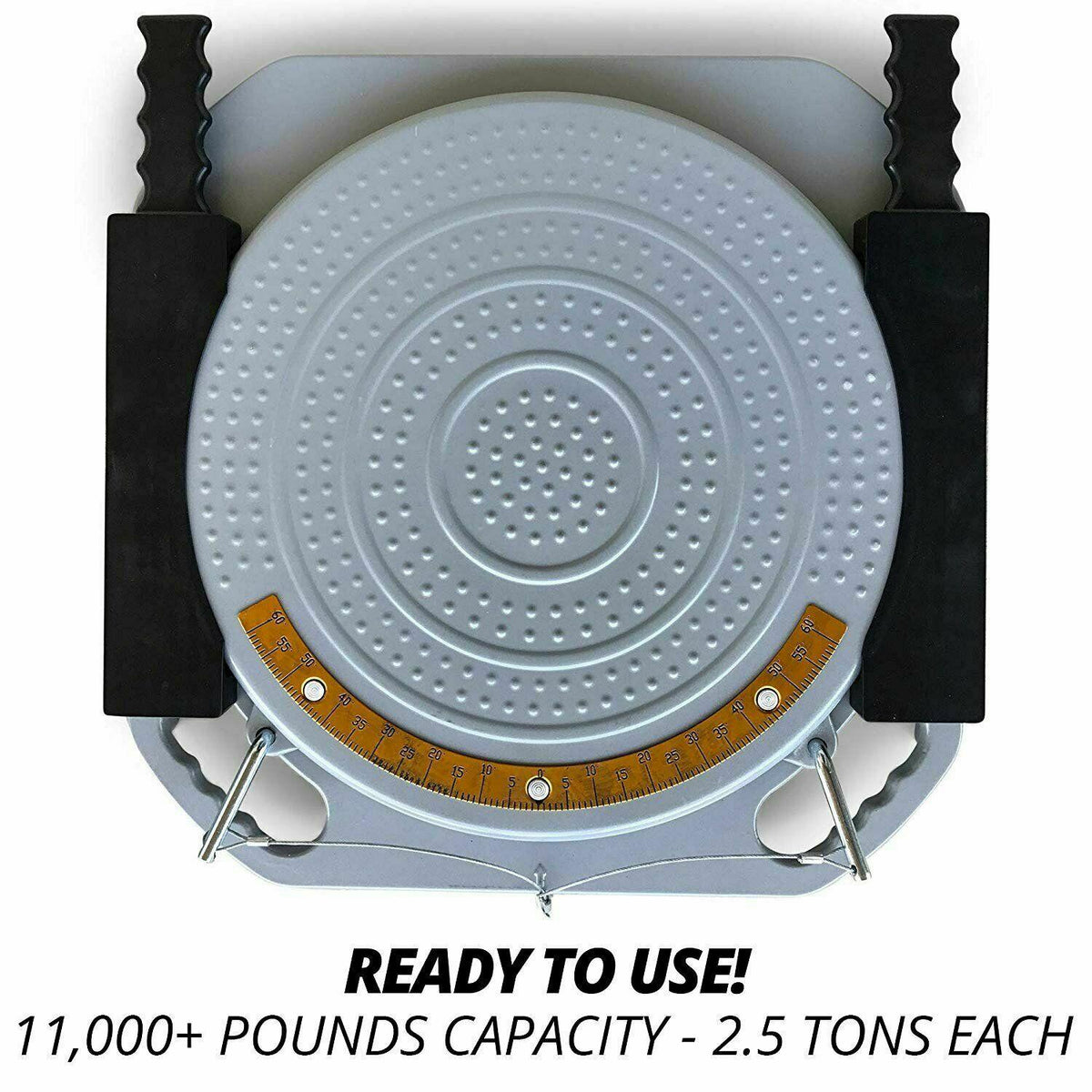 2 Wheel Alignment Turntable Turn Plates 10,000 Pounds Capacity + bridblocks