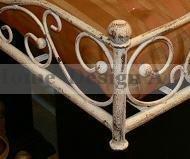 French Iron WHITE SCROLL Dog Pet Cat Bed Victorian Antique Fleur de Lis European by Intelligent