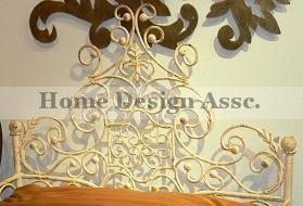 French Iron WHITE SCROLL Dog Pet Cat Bed Victorian Antique Fleur de Lis European by Intelligent