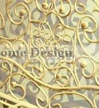 French Iron WHITE SCROLL Dog Pet Cat Bed Victorian Antique Fleur de Lis European by Intelligent