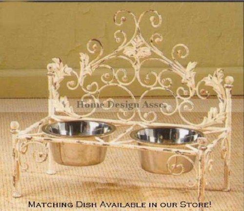 French Iron WHITE SCROLL Dog Pet Cat Bed Victorian Antique Fleur de Lis European by Intelligent