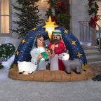 6 ft. Large Snowy Night Nativity