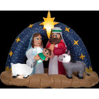 6 ft. Large Snowy Night Nativity