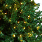 Nearly Natural Northern Tip Clear Prelit LED Green Decorated Fir Christmas Tree, with 1860 Bendable Branches 9'