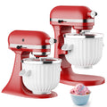 Ice Cream Maker Attachment for  Stand Mixers, Ice Cream Maker Machine Compatible with 4.5QT and Larger  Mixers, 2-Quart Capacity, Sorbet and Gelato Maker Accessory by