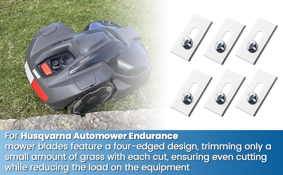 6pcs 595084411 for  Automower Blade Replacement, for  Endurance Automower Blades Compatible with  All Models Robotic Lawn Mowers | Carbon Steel | Silver