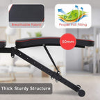 CINAK Foldable Weight Bench with Adjustable Backrest and Preacher Pad, Full Body Training Workout Sit Up Bench for Home Fitness Gym Exercise Sports Up to 500 Pounds