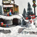 ZMDZA Christmas Glowing LED Light Music House European Style House Exquisite Crafts CottaChristmas Snowman Santa Decorations Gifts (Size : Style 2)