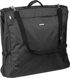45" Premium Framed Garment Bag with Shoulder Strap and Multiple Pockets, Black, inch